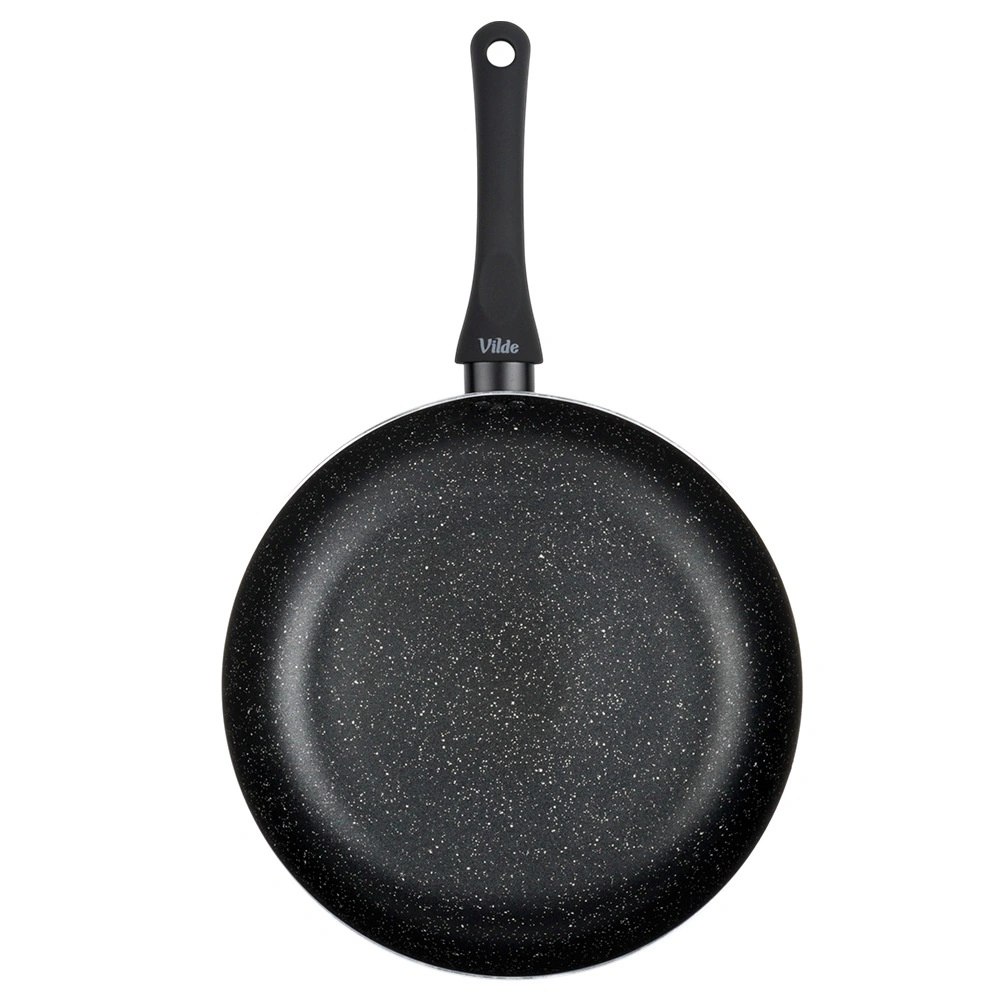 Patelnia Granitowa 28 cm Black Line Indukcja Gaz Non-stick VILDE - obrazek 3