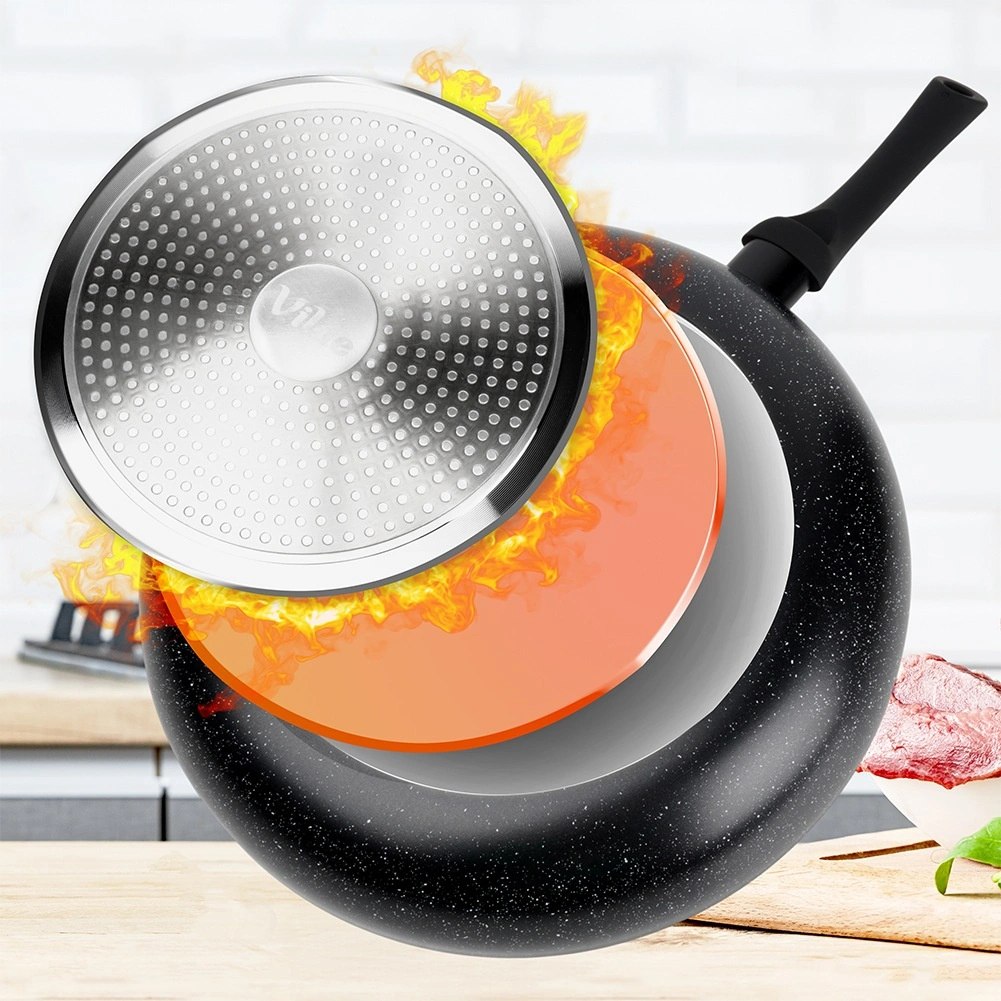 Patelnia Granitowa 28 cm Black Line Indukcja Gaz Non-stick VILDE - obrazek 6