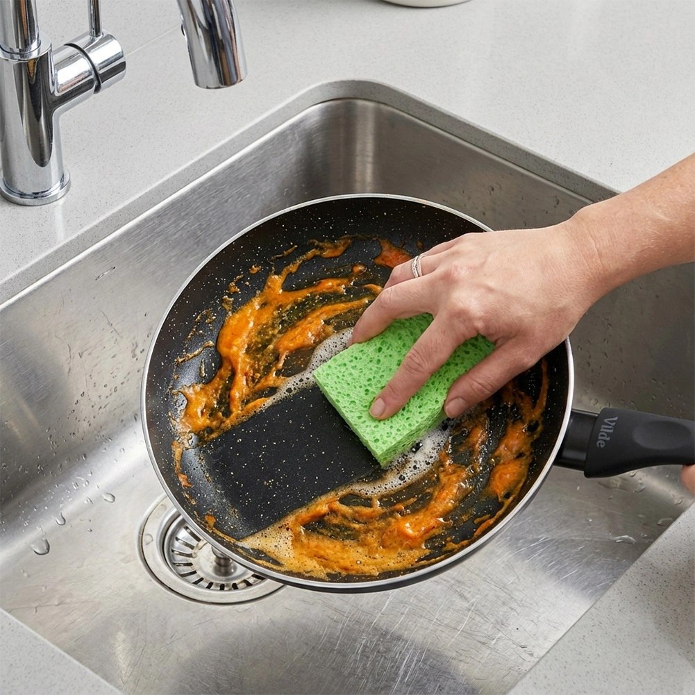 Patelnia Granitowa 28 cm Black Line Indukcja Gaz Non-stick VILDE - obrazek 8