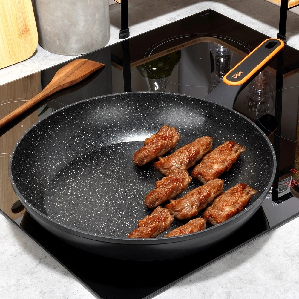 Patelnia Granitowa 32 cm Terruna Indukcja Gaz Non-stick VILDE - obrazek 2