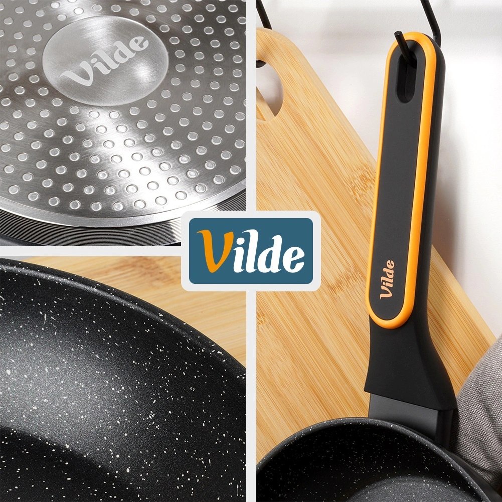 Patelnia Granitowa 32 cm Terruna Indukcja Gaz Non-stick VILDE - obrazek 4