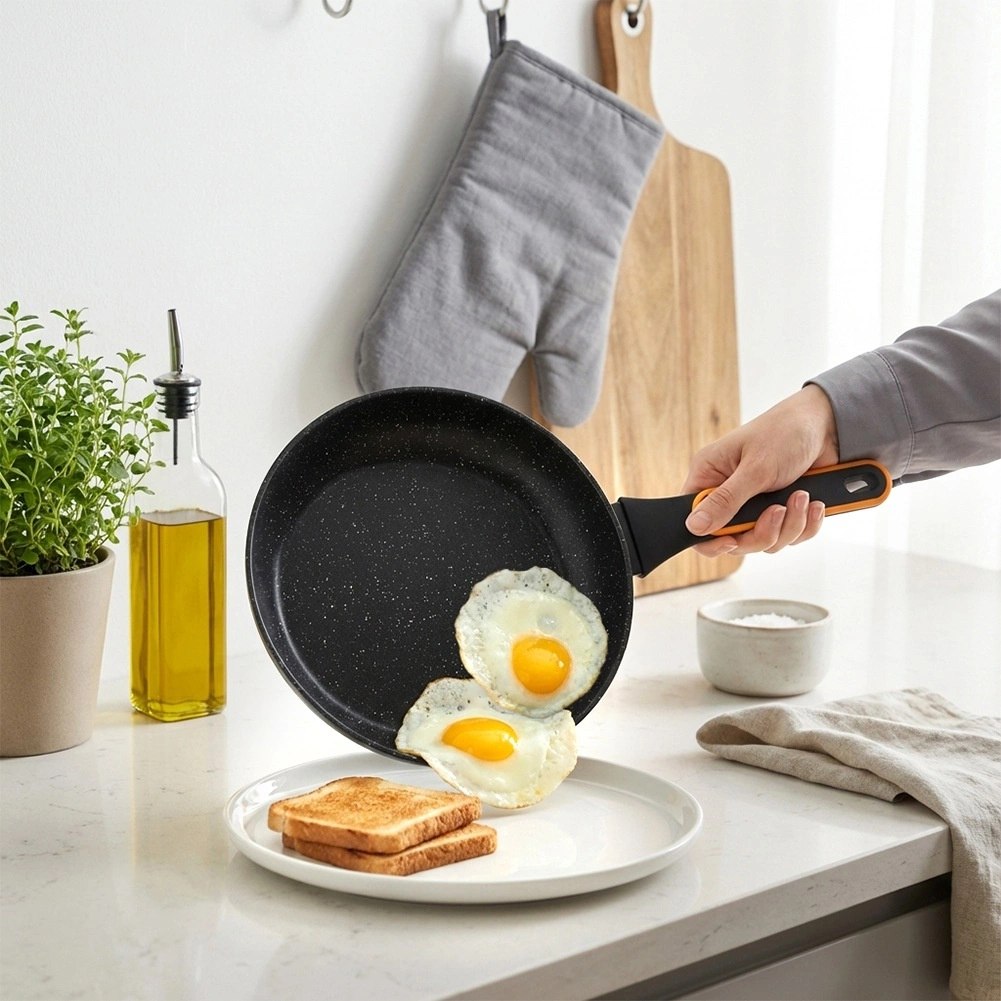 Patelnia Granitowa 32 cm Terruna Indukcja Gaz Non-stick VILDE - obrazek 7