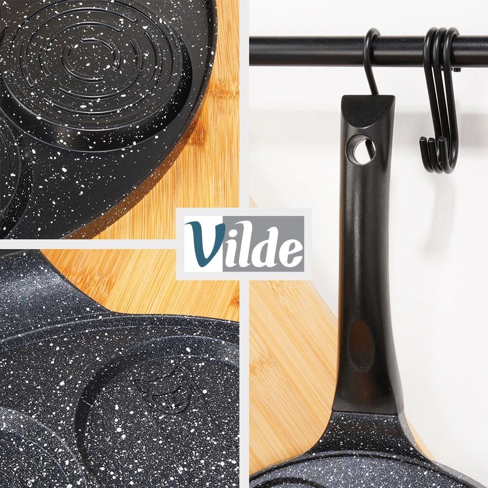 Patelnia Granitowa Nieprzywierająca ze Wzorkiem do Jajek Placków ORION 26cm - obrazek 6