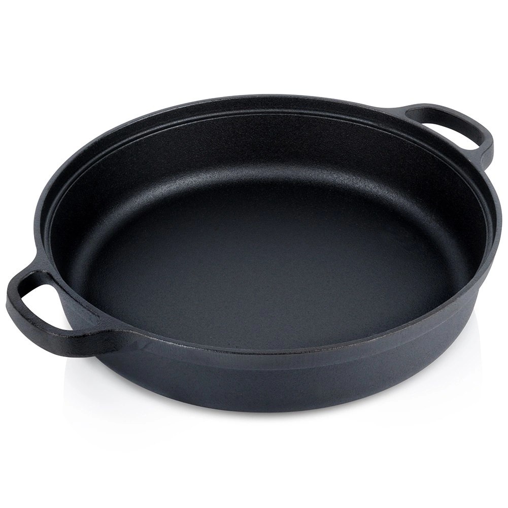 Patelnia Żeliwna Głęboka Gaz Indukcja Grill Solidna Trwała ORION 30 cm