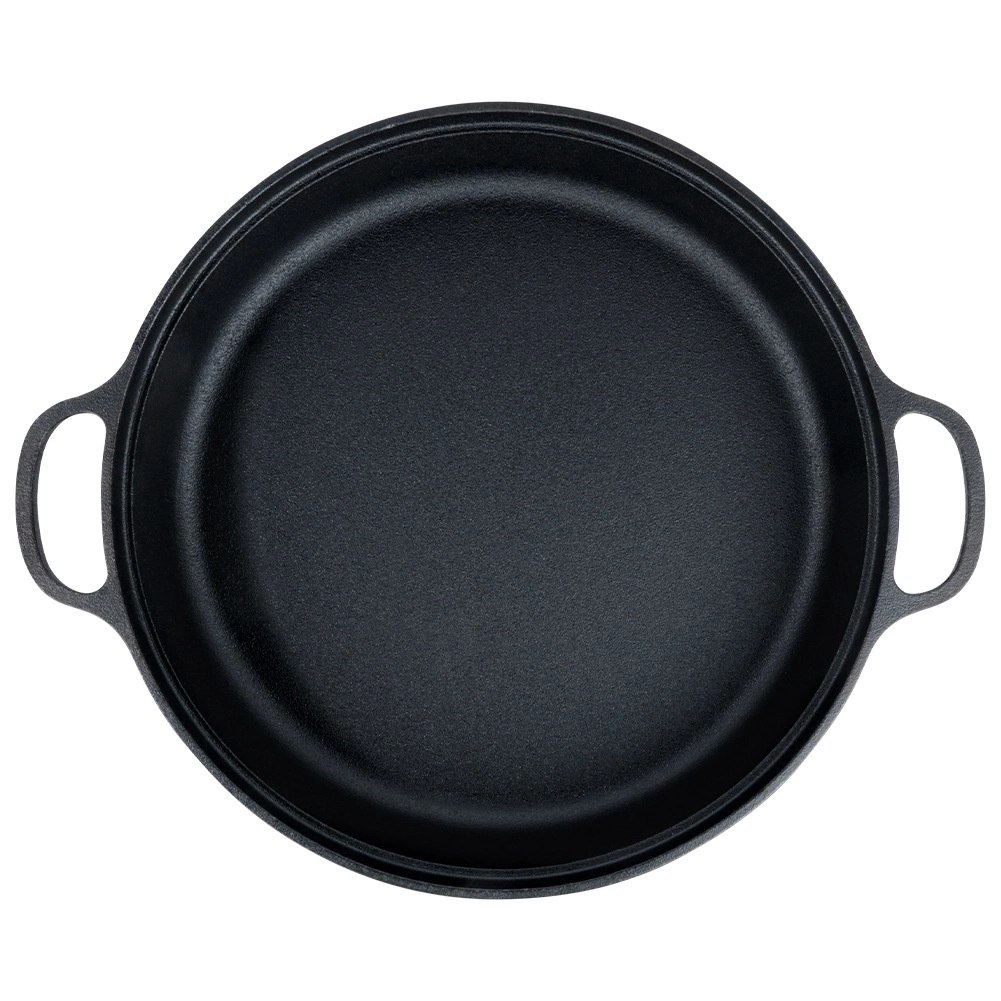 Patelnia Żeliwna Głęboka Gaz Indukcja Grill Solidna Trwała ORION 30 cm - obrazek 3