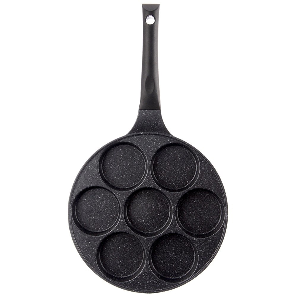 Patelnia do Jajek Granitowa Nieprzywierająca 7 Otworów ORION GRANDE 27 cm - obrazek 3