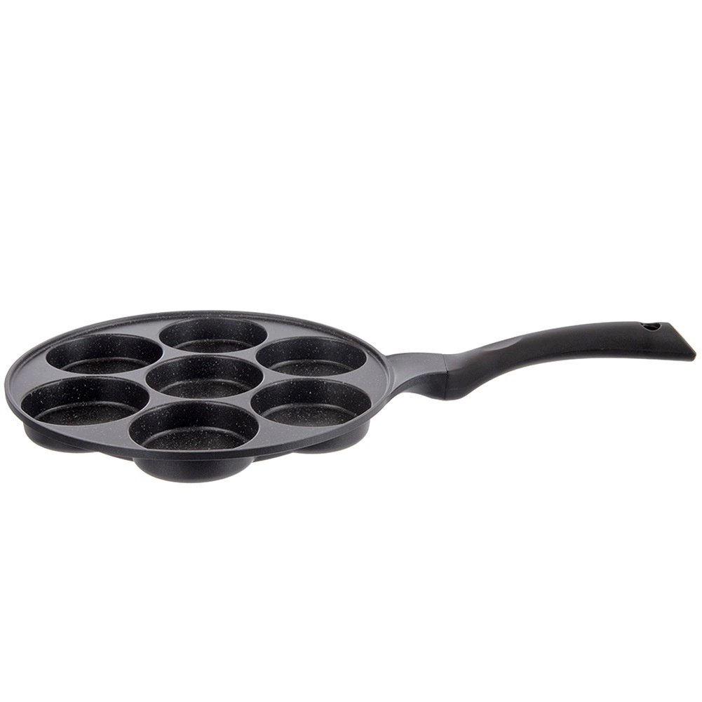 Patelnia do Jajek Granitowa Nieprzywierająca 7 Otworów ORION GRANDE 27 cm - obrazek 5