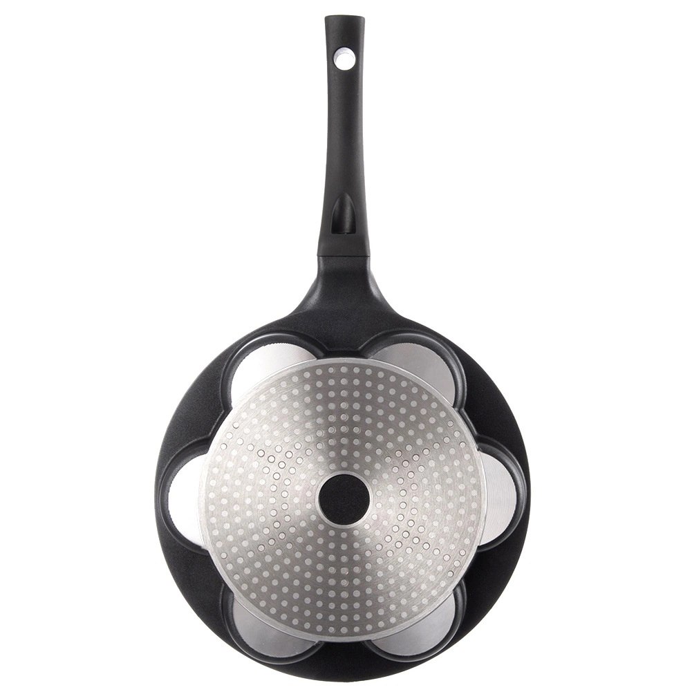 Patelnia do Jajek Granitowa Nieprzywierająca 7 Otworów ORION GRANDE 27 cm - obrazek 6