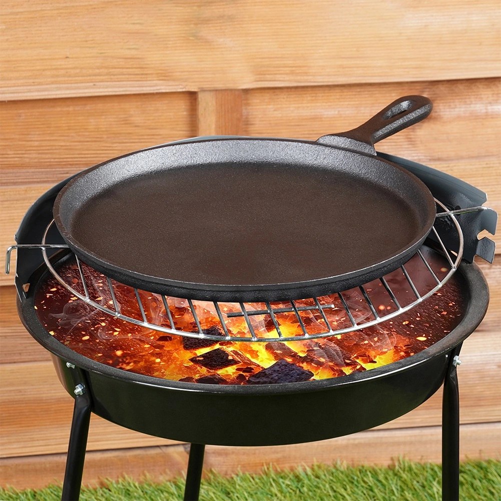 Patelnia do Naleśników Placków Pizzy Tortilli Żeliwna Solidna ORION 26 cm - obrazek 2