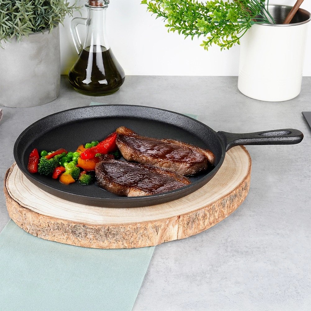 Patelnia do Naleśników Placków Pizzy Tortilli Żeliwna Solidna ORION 26 cm - obrazek 4