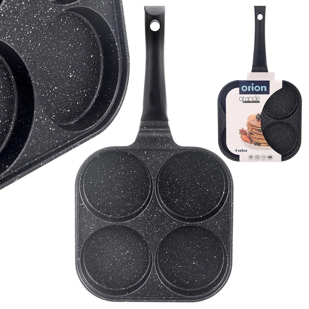 Patelnia do Smażenia Jajek Pancakes Granitowa na Gaz Indukcję ORION 22x22cm - obrazek 6