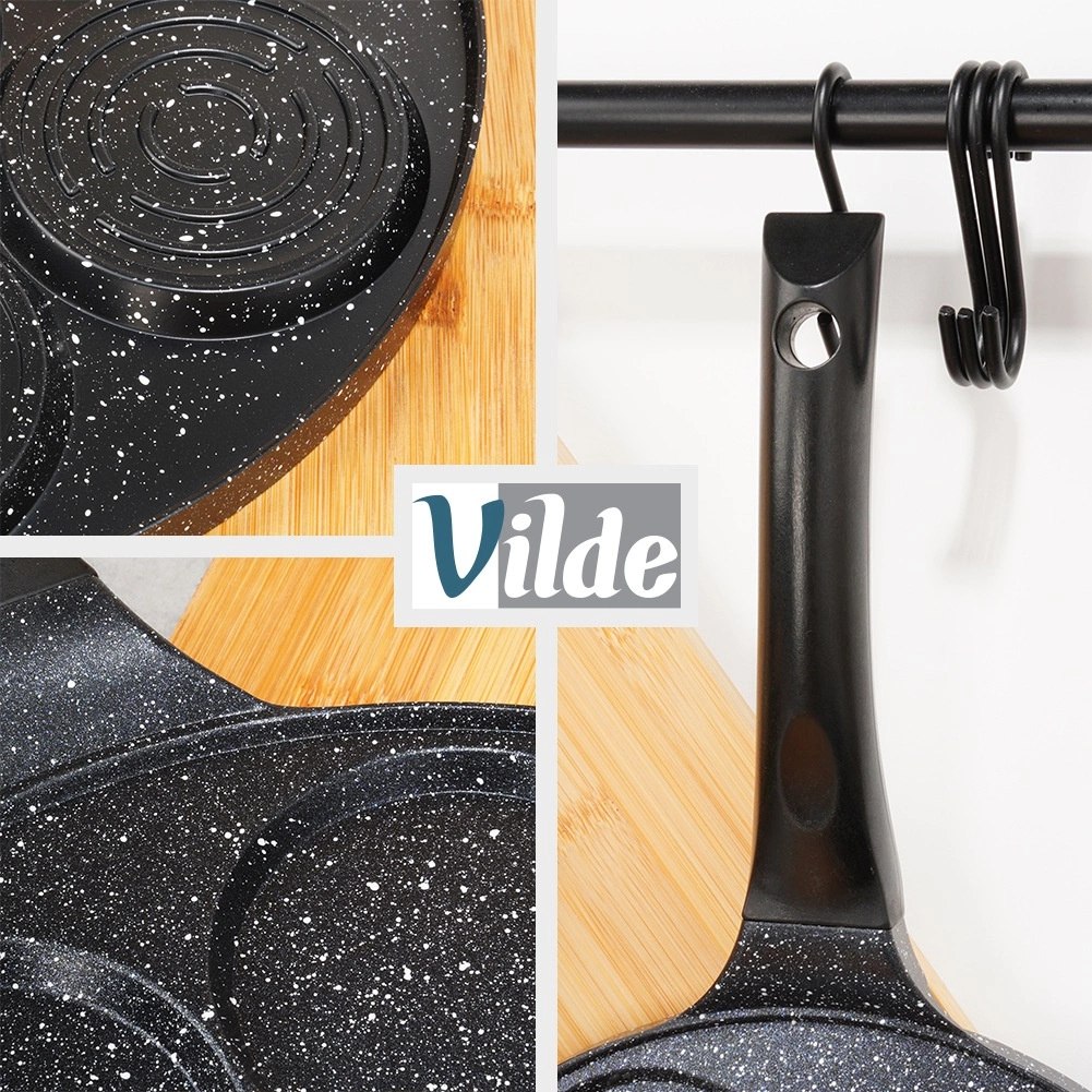 Patelnia do Jajek Granitowa 7 Otworów 26 cm VILDE Basic Line - obrazek 6