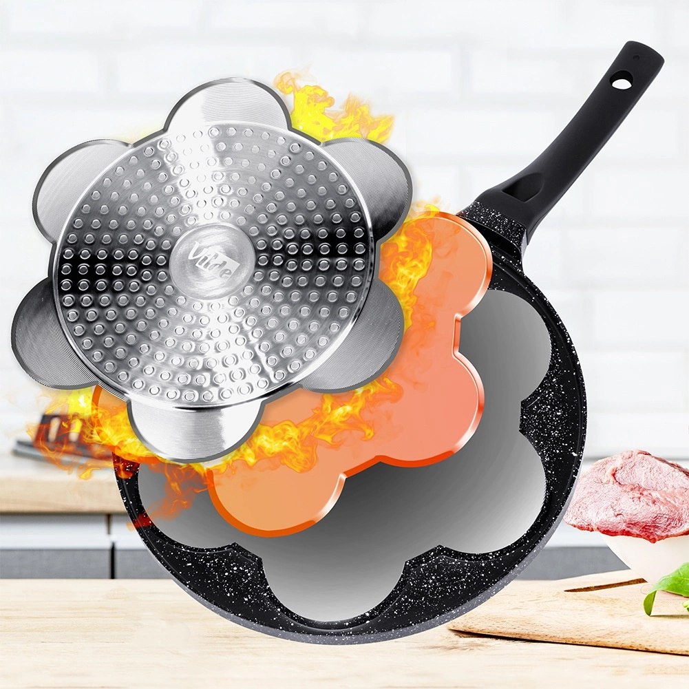 Patelnia do Jajek Granitowa 7 Otworów 26 cm VILDE Black Line Zwierzątka - obrazek 6
