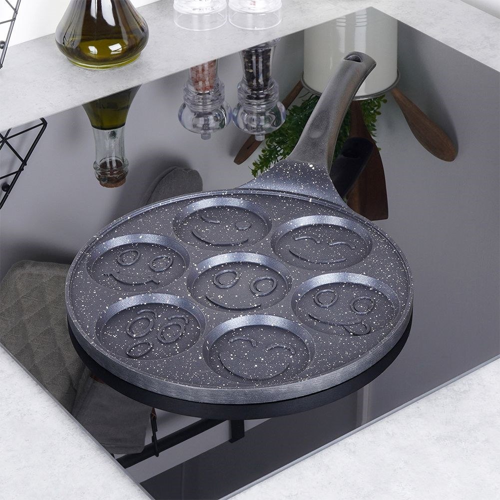 Patelnia do Jajek Granitowa 7 Otworów Grande 27 cm - obrazek 2