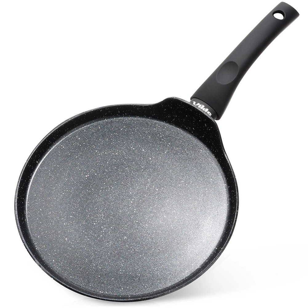 Patelnia do Naleśników Granitowa 24 cm VILDE Black Line Indukcja