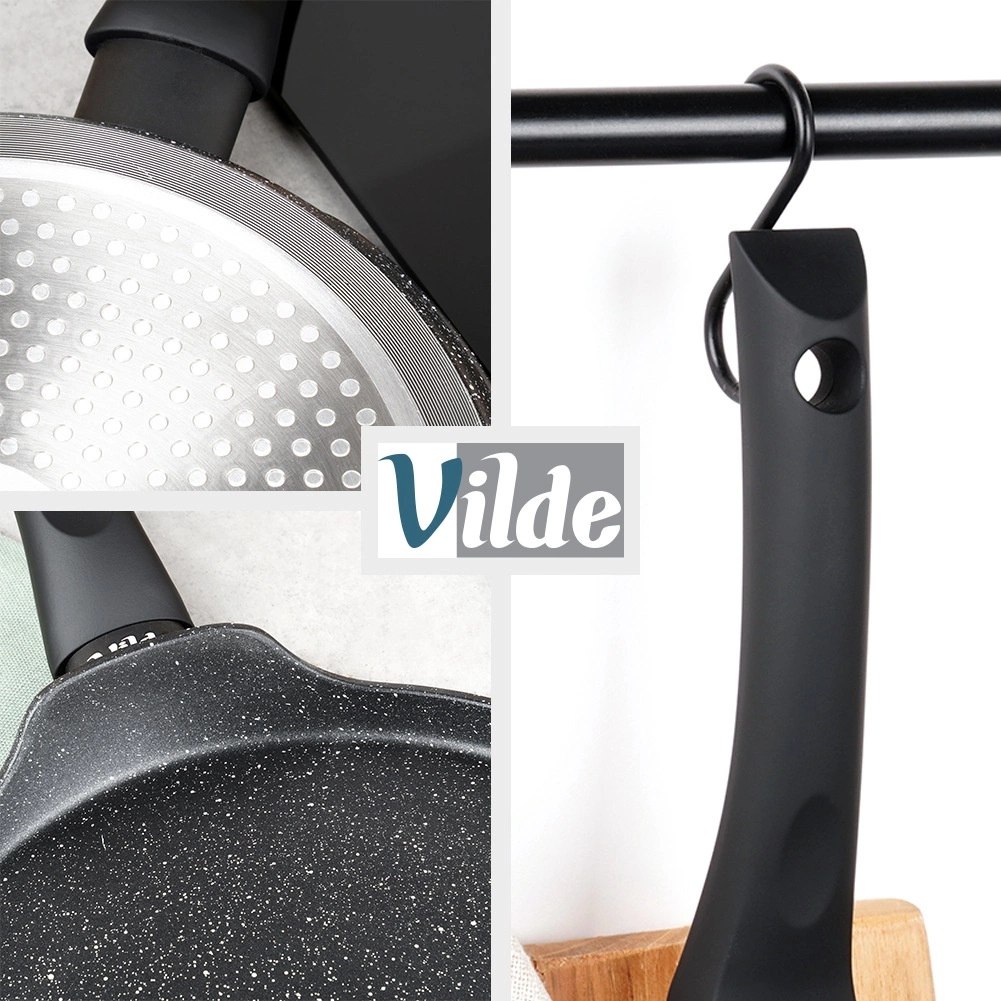Patelnia do Naleśników Granitowa 24 cm VILDE Black Line Indukcja - obrazek 7