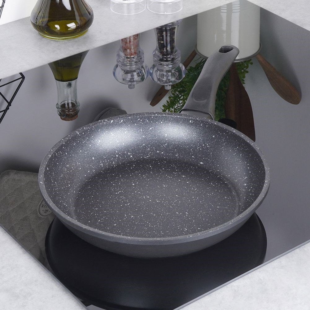 Patelnia Nieprzywierająca Granitowa na Indukcję Gaz do Smażenia ORION 24 cm - obrazek 2