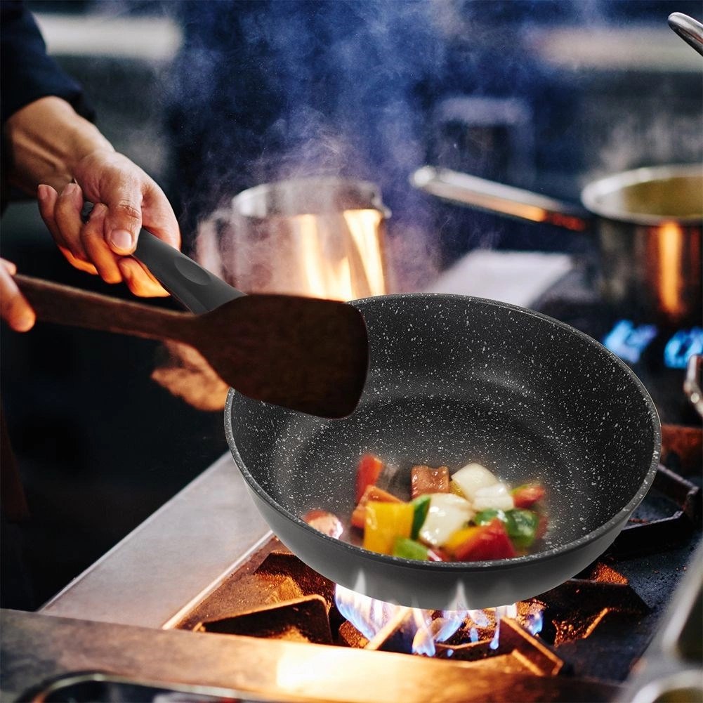 Uniwersalna Patelnia do Smażenia Granitowa Głęboka Gaz Indukcja ORION 24 cm - obrazek 2