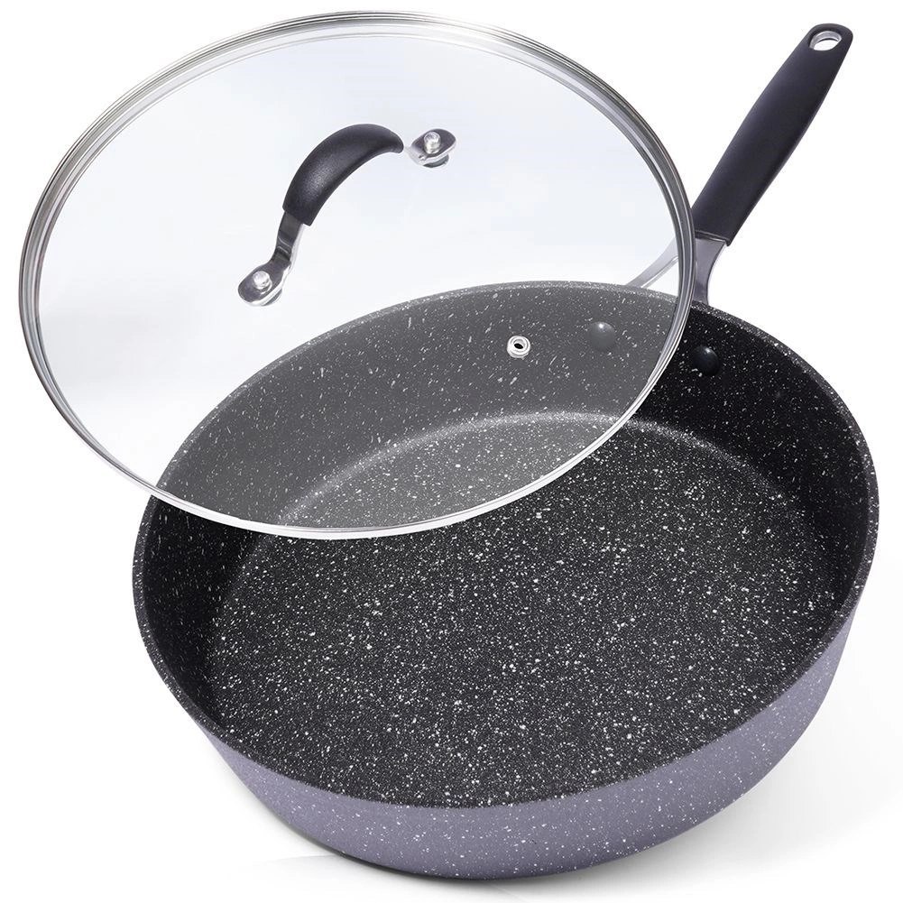 Patelnia Granitowa z Pokrywką 28 cm ORION Stoner Indukcja Piekarnik