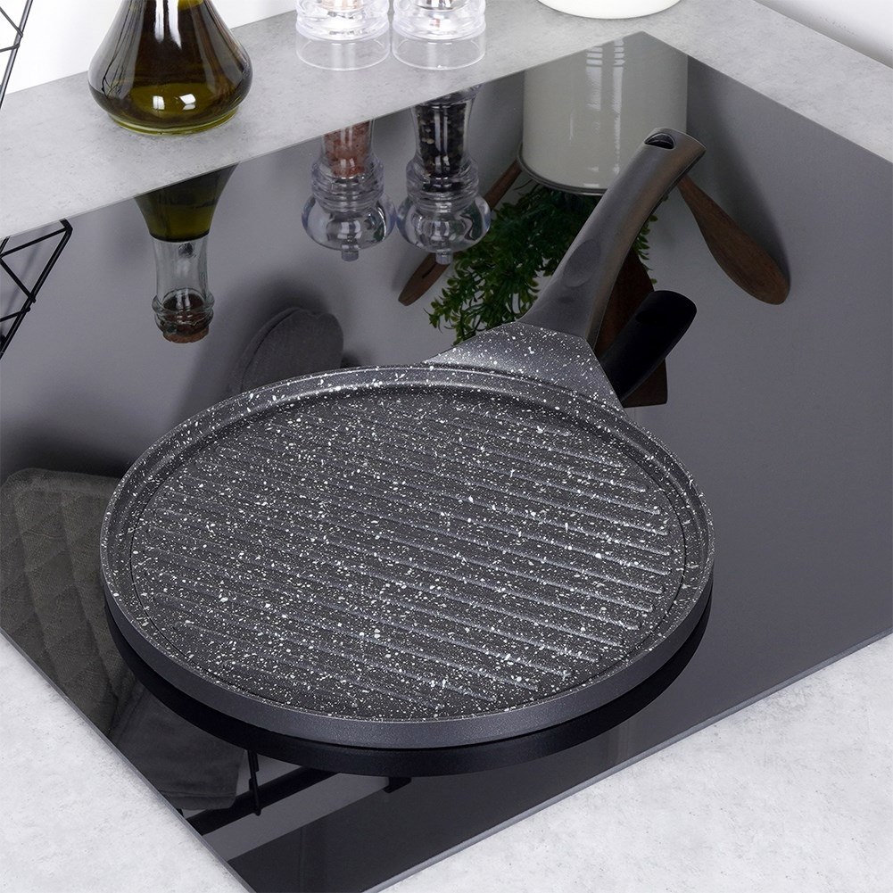 Patelnia Grillowa Nieprzywierająca 26 cm ORION Karbowane Dno Grande - obrazek 2