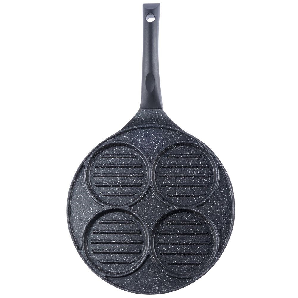 Patelnia do Burgerów Jajek Granitowa Grillowa 4 Otwory ORION 26,5 cm - obrazek 3