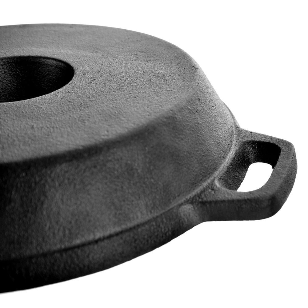 Patelnia Żeliwna 28 cm ORION Litina ze Stojakiem na Kurczaka Grill - obrazek 6