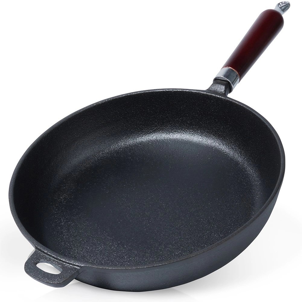 Patelnia Żeliwna do Smażenia Duszenia Gaz Indukcja Solidna VILDE 28 cm