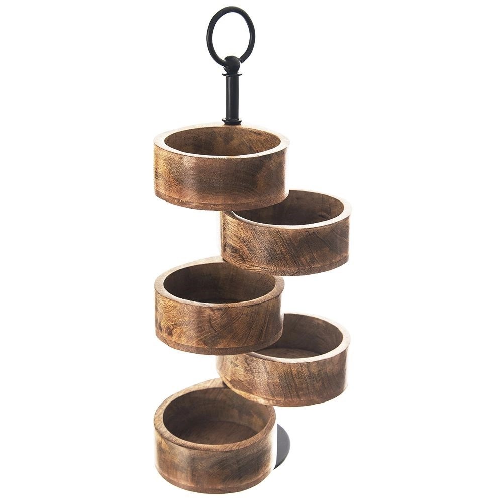 Patera 5-Poziomowa Piętrowa Drewniana Obrotowa ORION 18,5 x 12,5 x 44,5 cm - obrazek 4