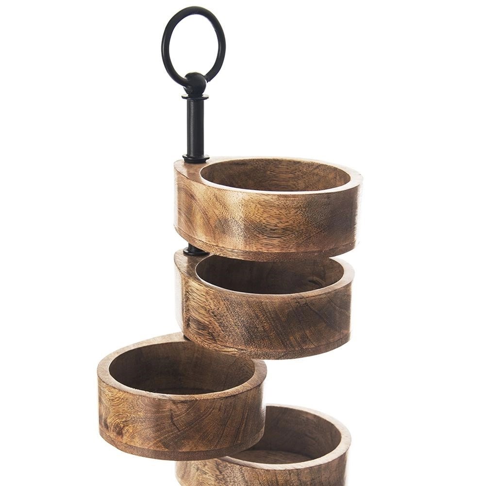 Patera 5-Poziomowa Piętrowa Drewniana Obrotowa ORION 18,5 x 12,5 x 44,5 cm - obrazek 5