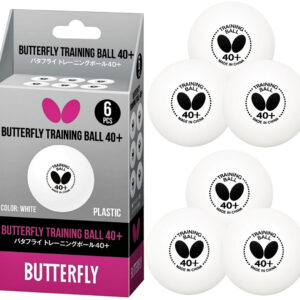 Piłeczki do Tenisa Stołowego BUTTERFLY TRAINING Białe - 6 szt.