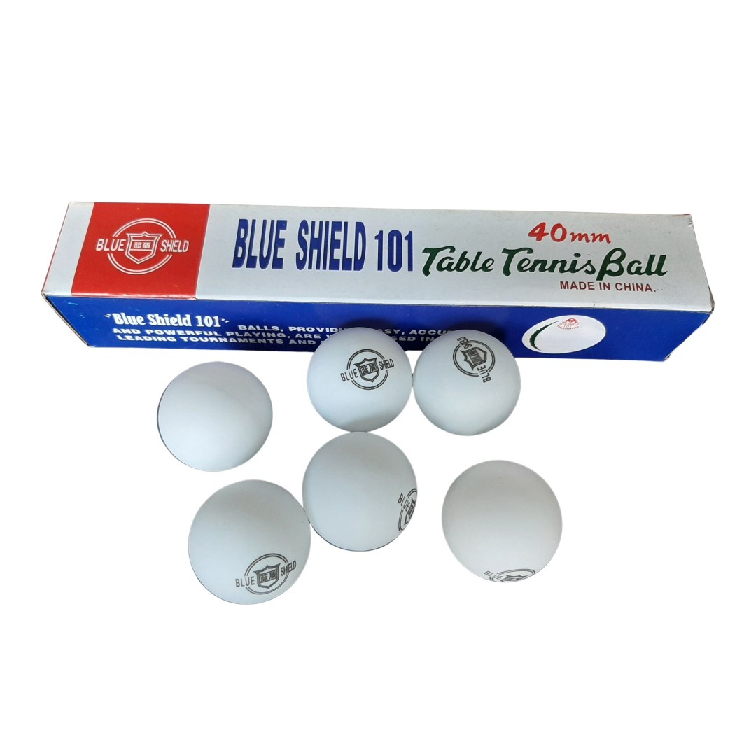 Piłeczki do Tenisa Stołowego Ping Ponga Białe SHIELD 101 40 mm 6 szt. - obrazek 2