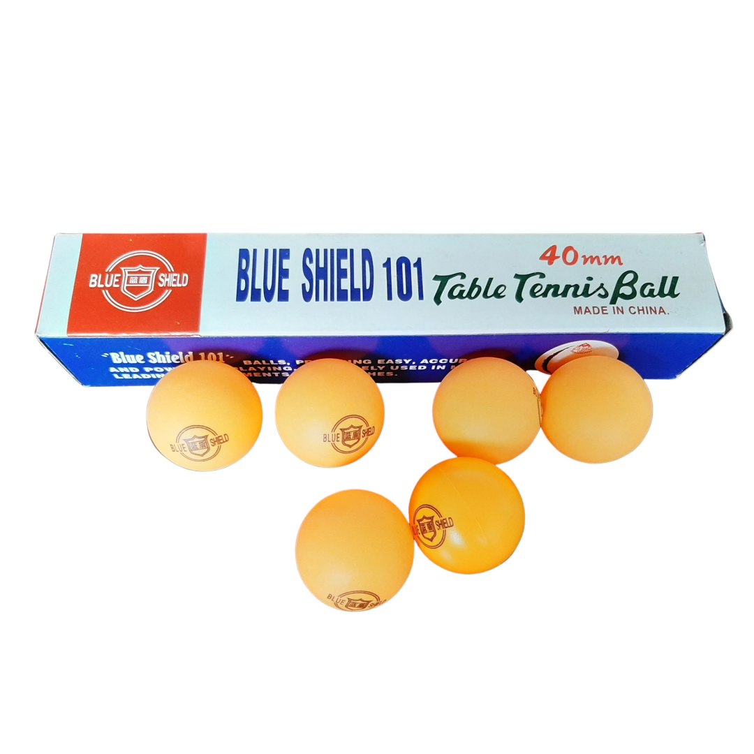 Piłeczki do Tenisa Stołowego Ping Ponga Pomarańczowe SHIELD 101 40 mm 6 szt - obrazek 2