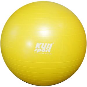 Piłka Gimnastyczna Rehabilitacyjna Dmuchana do Ćwiczeń Żółta KUBISPORT 85 cm