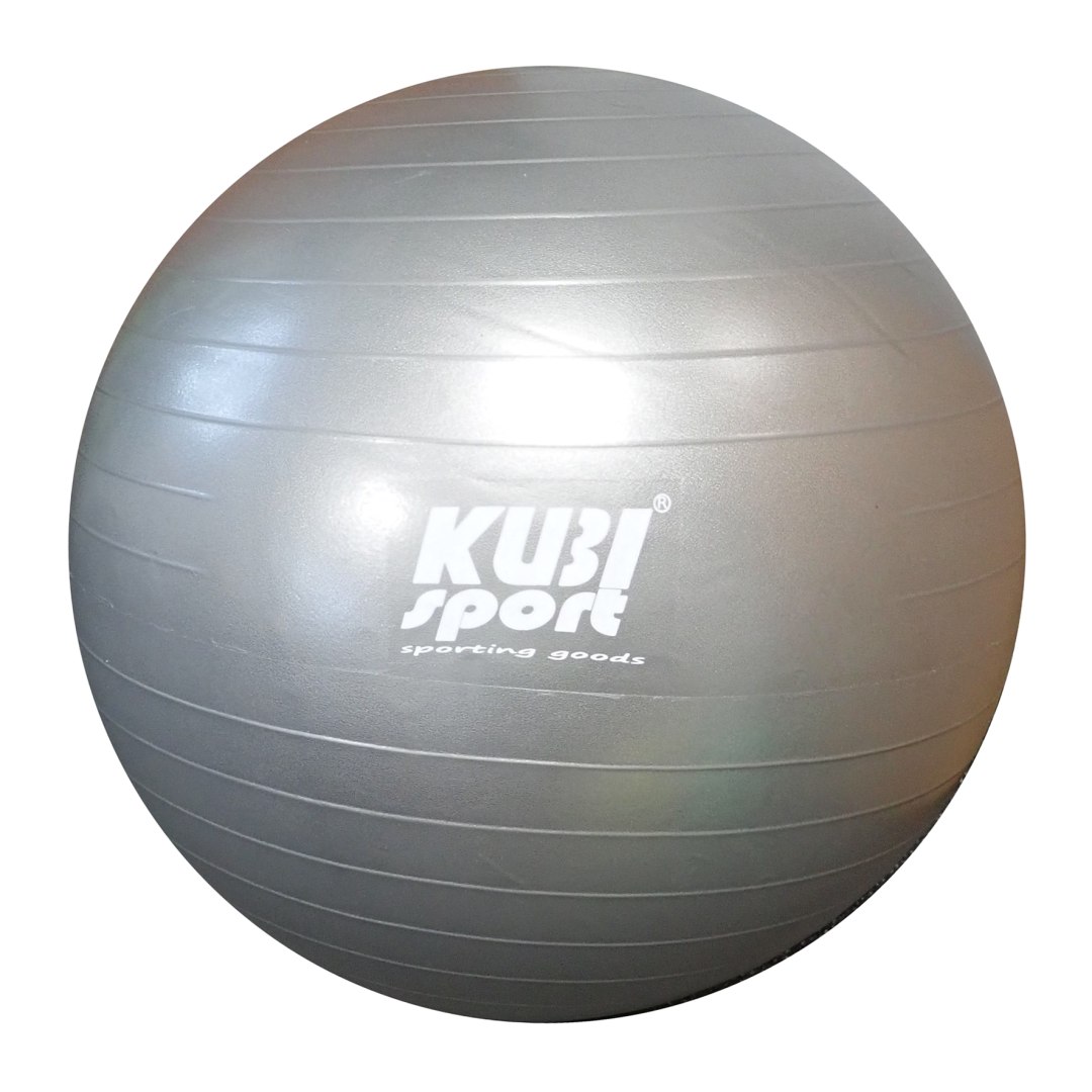 Piłka Gimnastyczna do Ćwiczeń Treningu KUBISPORT 75 cm Szara