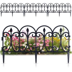 Płotek Ogrodowy Czarny 60 x 33 cm VILDE 4 szt. Obrzeże Palisada