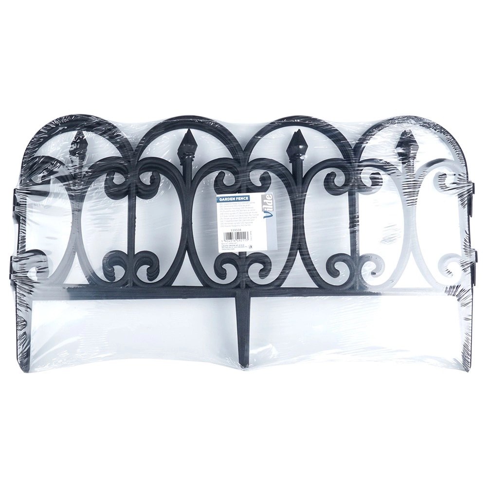 Płotek Ogrodowy Czarny 60 x 33 cm VILDE 4 szt. Obrzeże Palisada - obrazek 6