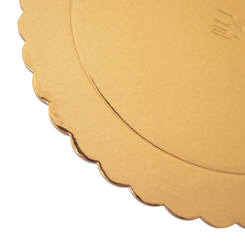 Podkład pod Tort Okrągły Sztywny Złoty 32 cm ORION Tektura Dekoracyjna - obrazek 4