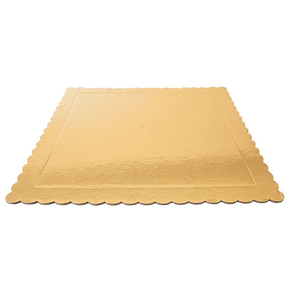 Podkład pod Tort Kwadrat Złoty 34 x 34 cm ORION Gruba Tektura - obrazek 3