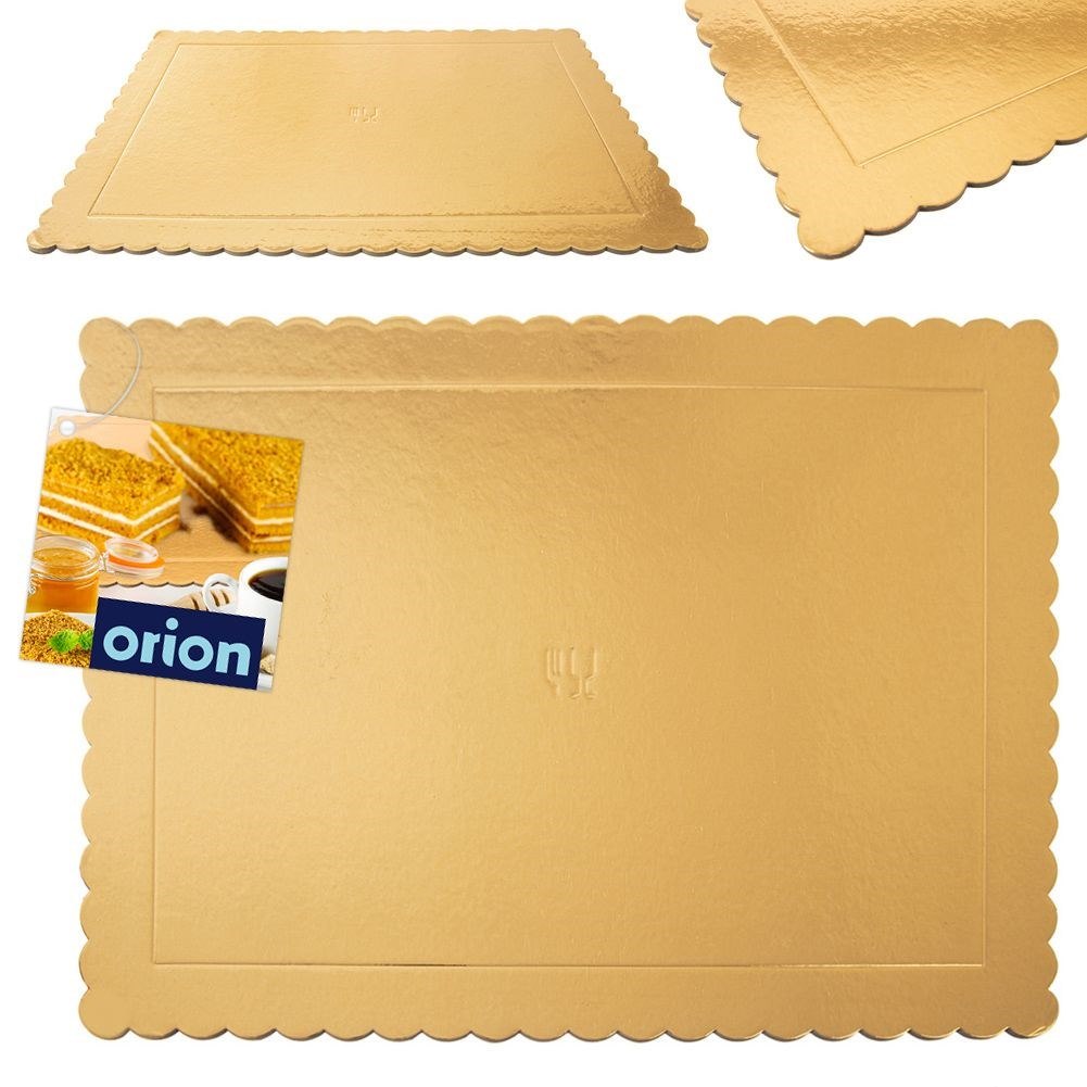 Podkład pod Tort Prostokąt Złoty 40 x 30 cm ORION do Transportu - obrazek 5