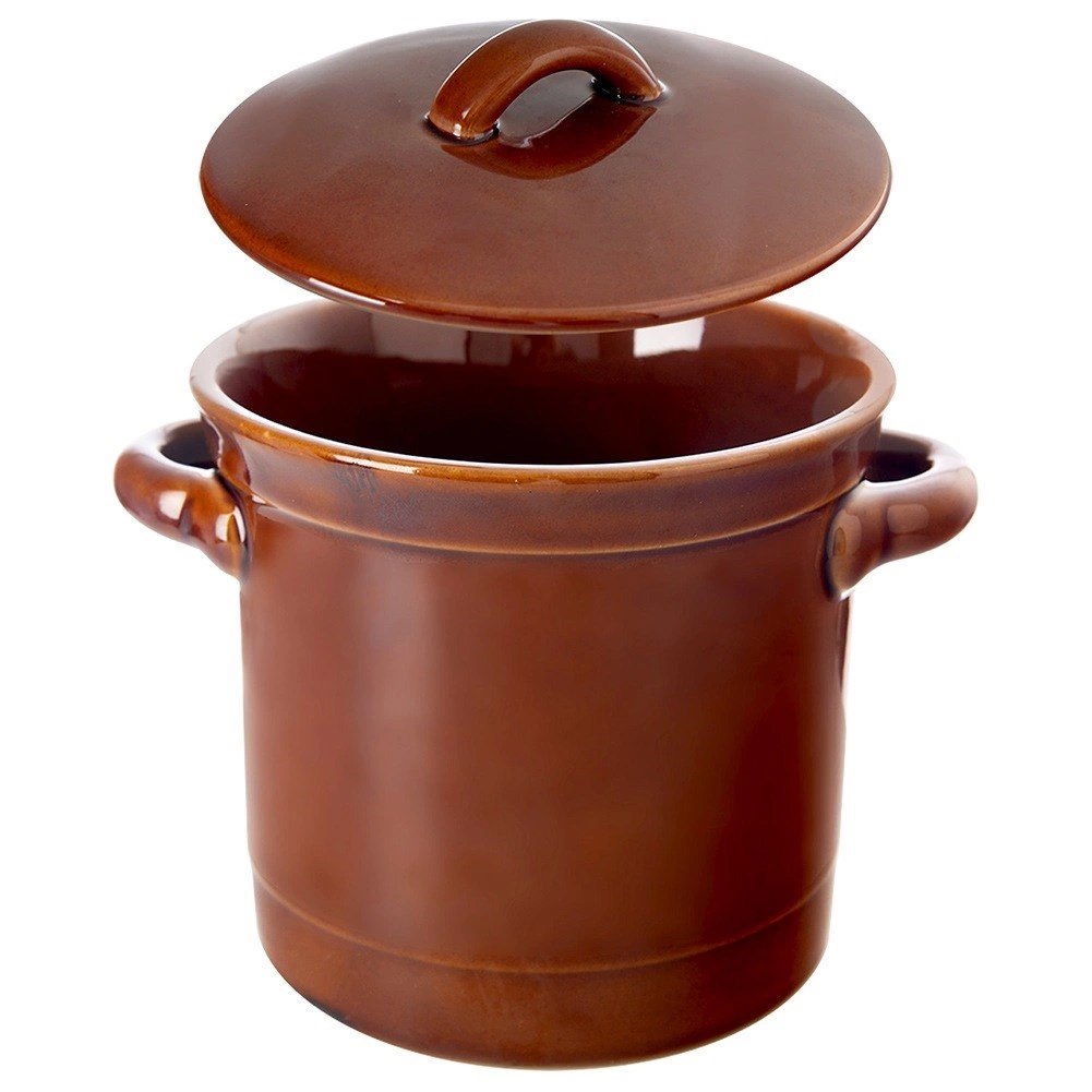 Pojemnik Garnek do Kiszenia Marynowania Ceramiczny z Pokrywką ORION 1 l - obrazek 4