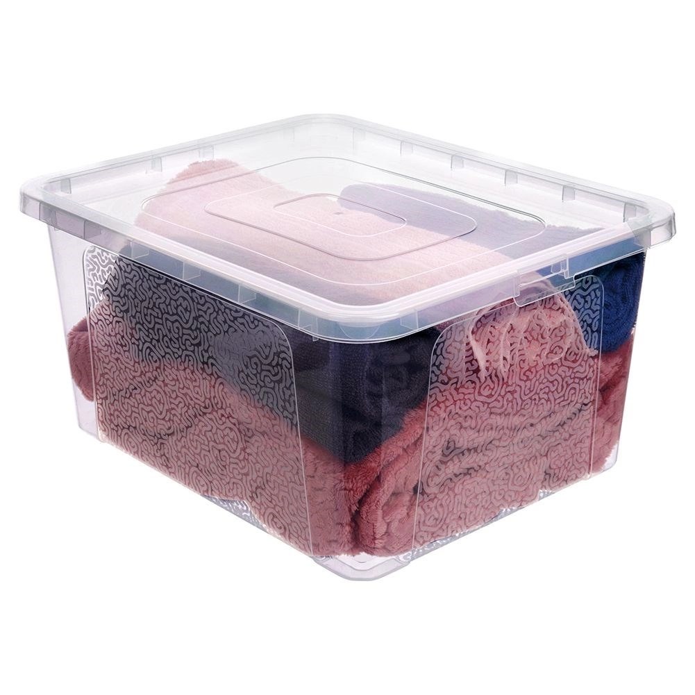 Pojemnik do Przechowywania z Pokrywką 20 L VILDE Organizer 40 x 33 x 20 cm - obrazek 8