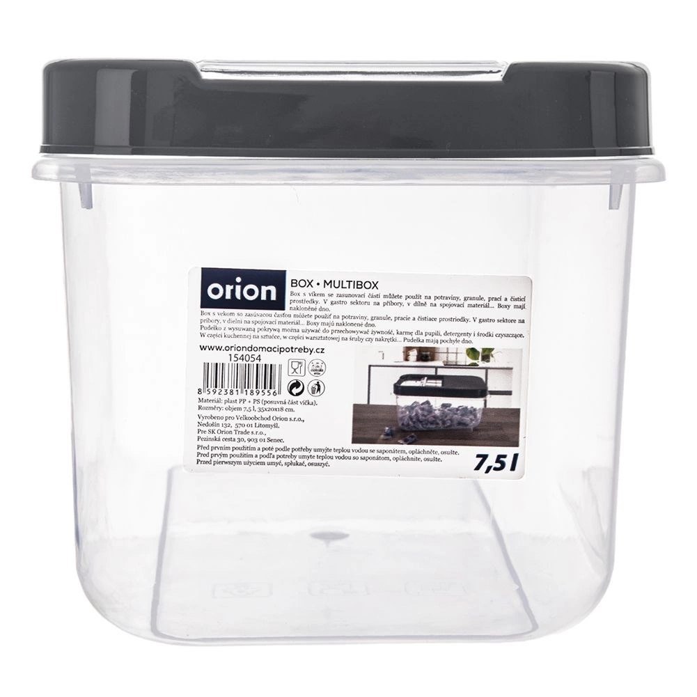 Pojemnik na Karmę Proszek 7,5 L ORION Przesuwne Zamknięcie 35 x 19,5 cm - obrazek 6