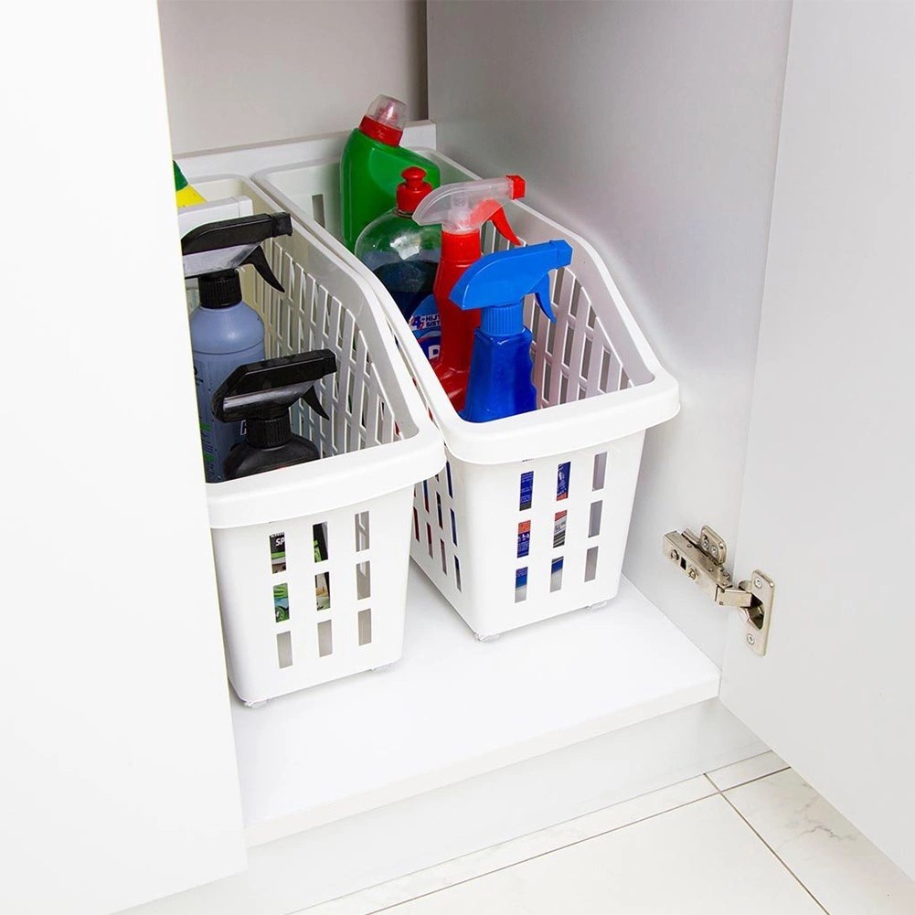 Pojemnik Organizer na Kółkach Wąski 13 L VILDE Biały 46 x 18 x 26,5 cm - obrazek 7
