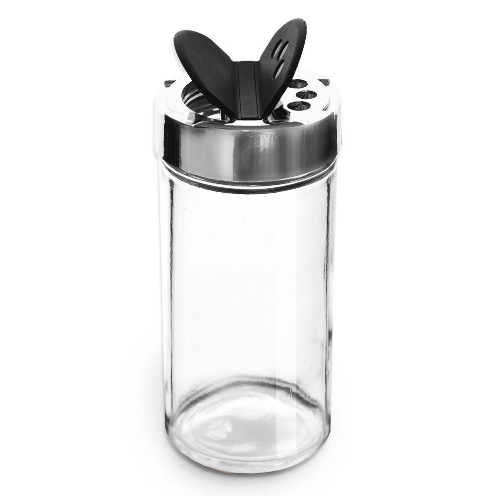 Pojemnik Szklany na Przyprawy Sitko 100 ml ORION z Klapkami 10 x 4 cm - obrazek 4