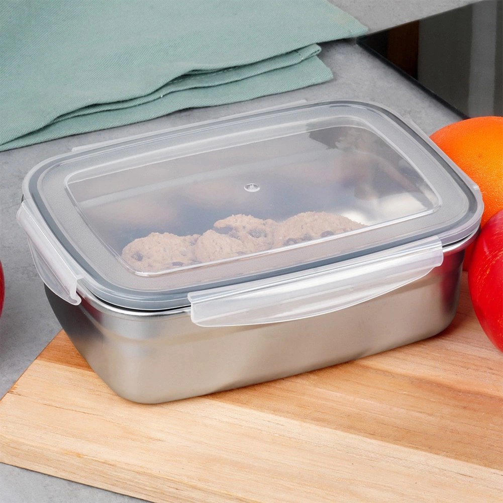 Pojemnik na Jedzenie Stalowy z Pokrywką Uszczelką EXCELLENT HOUSEWARE 500ml - obrazek 4