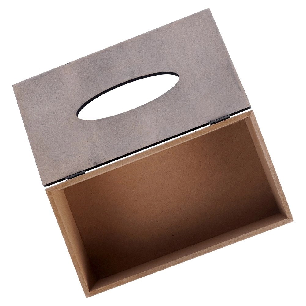 Pojemnik na Chusteczki BISTRO Loft 25 x 13,5 x 9 cm VILDE Czarno Drewniany - obrazek 4