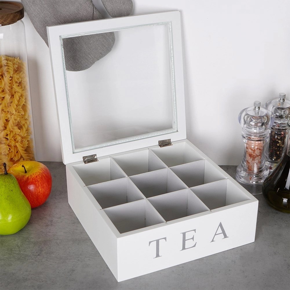 Pojemnik Organizer Szkatułka na Herbatę EXCELLENT HOUSEWARE 22x22x8,5 cm - obrazek 2
