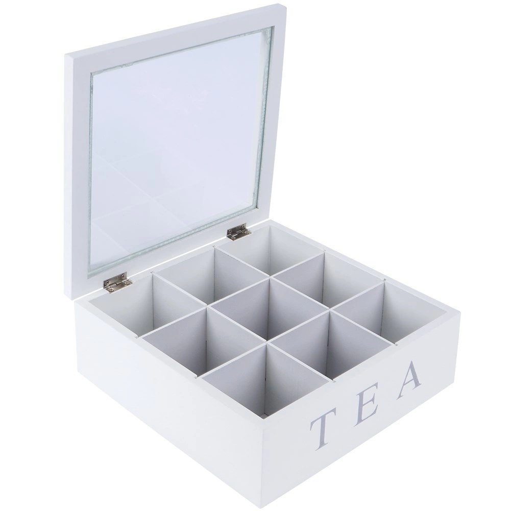 Pojemnik Organizer Szkatułka na Herbatę EXCELLENT HOUSEWARE 22x22x8,5 cm - obrazek 3