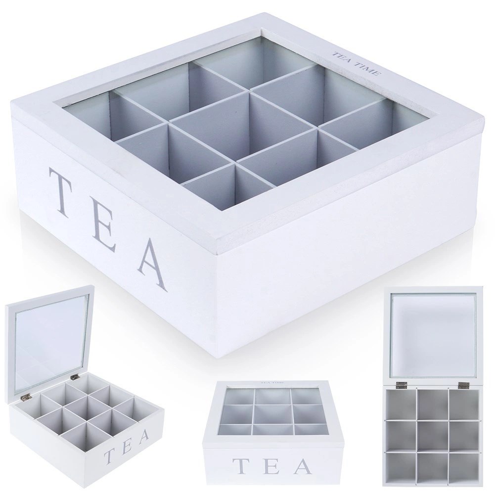 Pojemnik Organizer Szkatułka na Herbatę EXCELLENT HOUSEWARE 22x22x8,5 cm - obrazek 6
