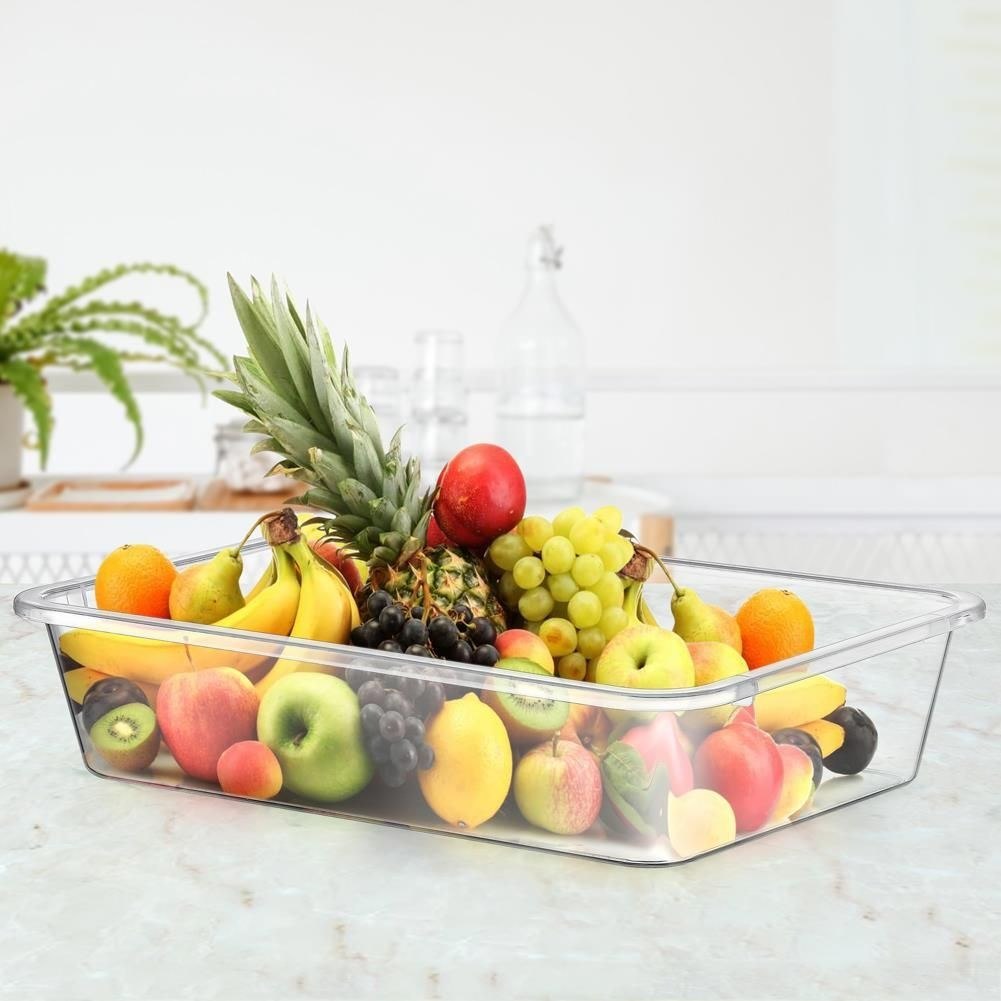 Pojemnik Organizer do Lodówki Duży 10 L 46 x 33 x 9,5 cm HL Przezroczysty - obrazek 3